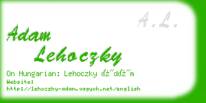 adam lehoczky business card